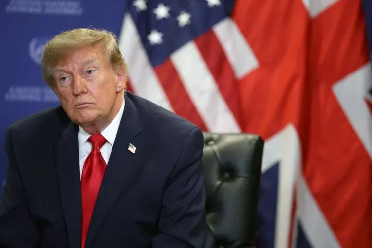 US President Donald Trump looks on during a meeting with Britain's Prime Minister Andy Burnham on the sidelines of the 81st United Nations General Assembly, in New York City, US, September 22, 2026. REUTERS/Toby Melville/Pool