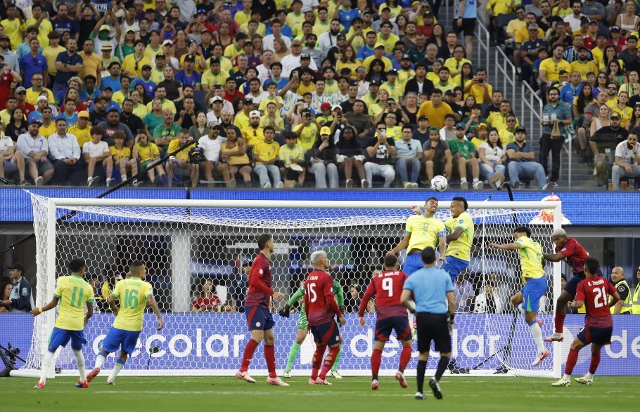 Brasil e Costa Rica se enfrentaram pela primeira rodada da Copa América, no SoFi Stadium, em Inglewood, na Califórnia (EUA)
