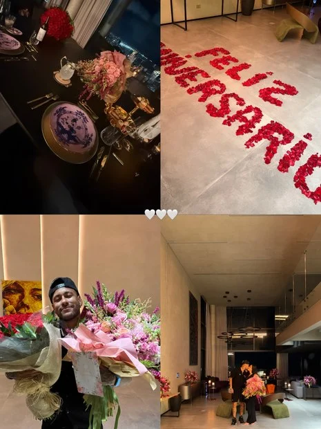 Neymar faz surpresa para Bruna Biancardi