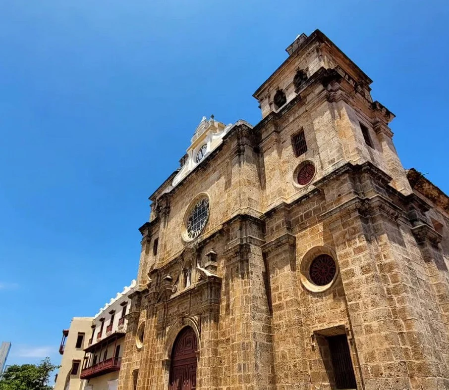 Fachada da Igreja de San Pedro Claver, na Cartagena (Colômbia) Reprodução/Instagram 05.07.2023