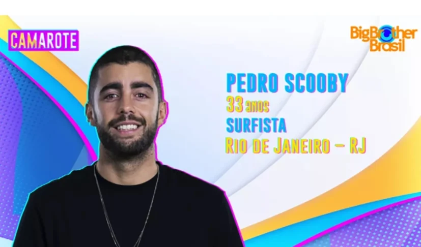 Scooby ganhou ainda mais projeção ao participar da edição 22 do BBB, em 2022. Ele foi eliminado quando faltavam cinco dias para a final, num paredão com Douglas Silva e Eliezer do Carmo. Reprodução: Flipar