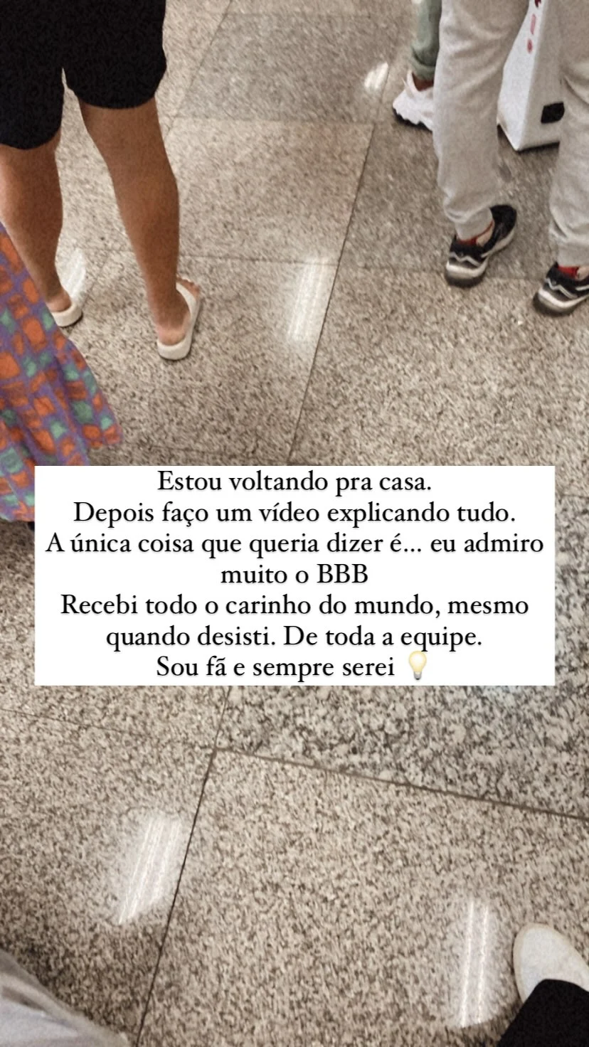 Jovem diz ter desistido de participação no Big Brother Brasil 24