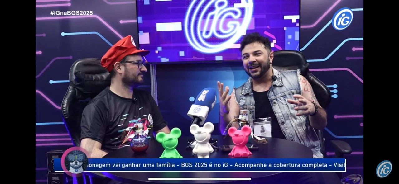 Raphael Rossatto, dublador, cantor e ator em entrevista ao podcast iGeek na BGS Reprodução