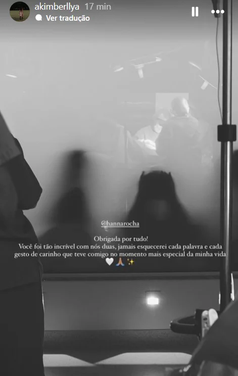 Amanda Kimberly mostra bastidores do parto de Helena Reprodução/Instagram