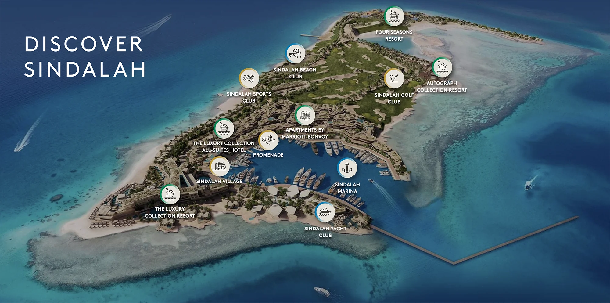 Projeto da ilha Sindalah, na Arábia Saudita Reprodução/Giles Pendleton FRICS