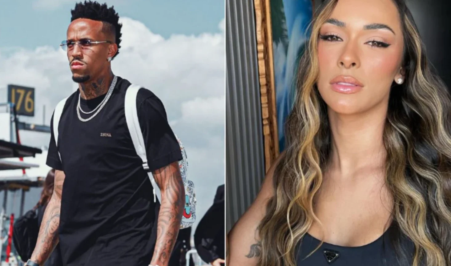 Ao passo que Karoline e Leo tornavam o romance público, Éder Militão e Tainá Castro foram cada vez mais vistos no mesmo ambiente, levantando rumores de relacionamento entre esses dois últimos.  Reprodução