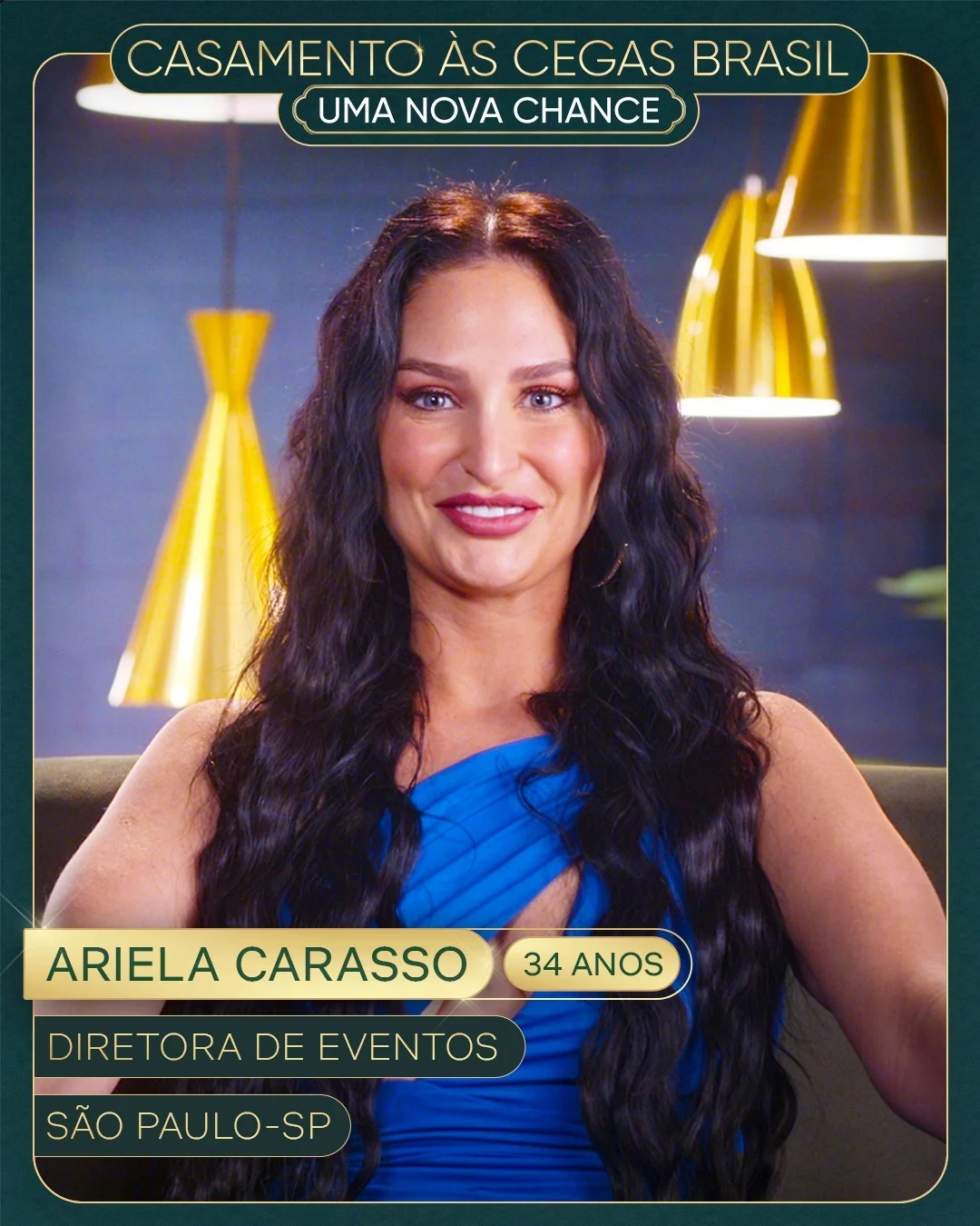 Ariela Carasso - 34 anos - Diretora de Eventos - São Paulo - SP | Ariela é paulistana e mora com os pais e a filha de 9 anos. Workaholic, a diretora de eventos se diz pronta para superar as decepções do passado, desde que encontre um parceiro carinhoso, companheiro e que pretenda ter filhos. Reprodução/Netflix