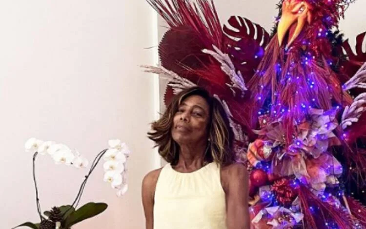 A árvore de Natal de Gloria Maria é em formato de fênis Reprodução/Instagram