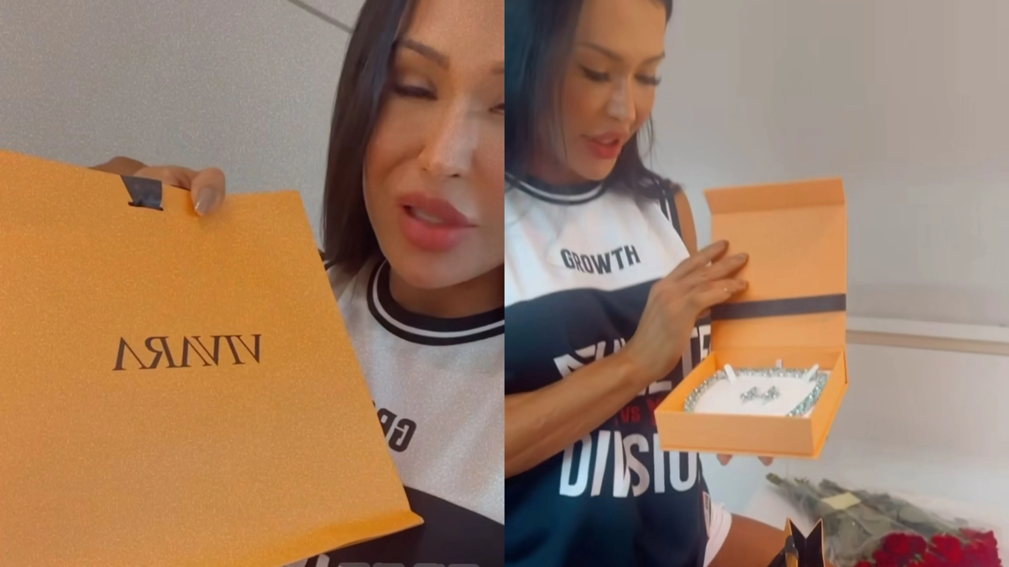 Gracyanne Barbosa abre joias que ganhou de presente Reprodução Instagram - 13.5.2024