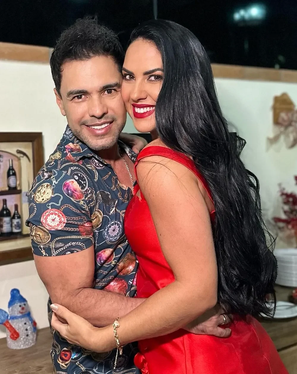 Zezé passou o Natal com Graciele Lacerda Reprodução/Instagram