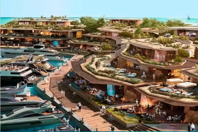 Sindalah, uma ilha futurista ultraluxuosa na Arábia Saudita Reprodução/Giles Pendleton FRICS