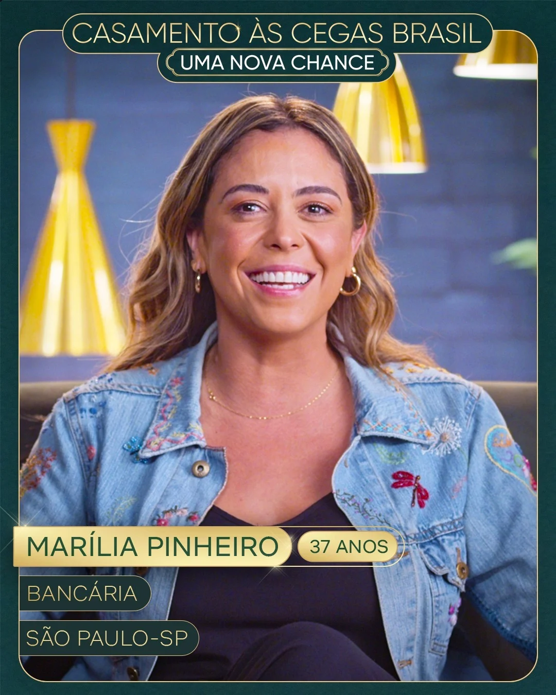 Marília Pinheiro - 37 anos - Bancária - São Paulo - SP | Marília já morou junto com parceiros do passado duas vezes, o primeiro por 5 anos e o segundo por mais de um ano. Animadíssima, vai pra academia cedo mesmo depois de curtir uma noitada. Resolveu participar do experimento para tirar a “melhor de três”. Reprodução/Netflix