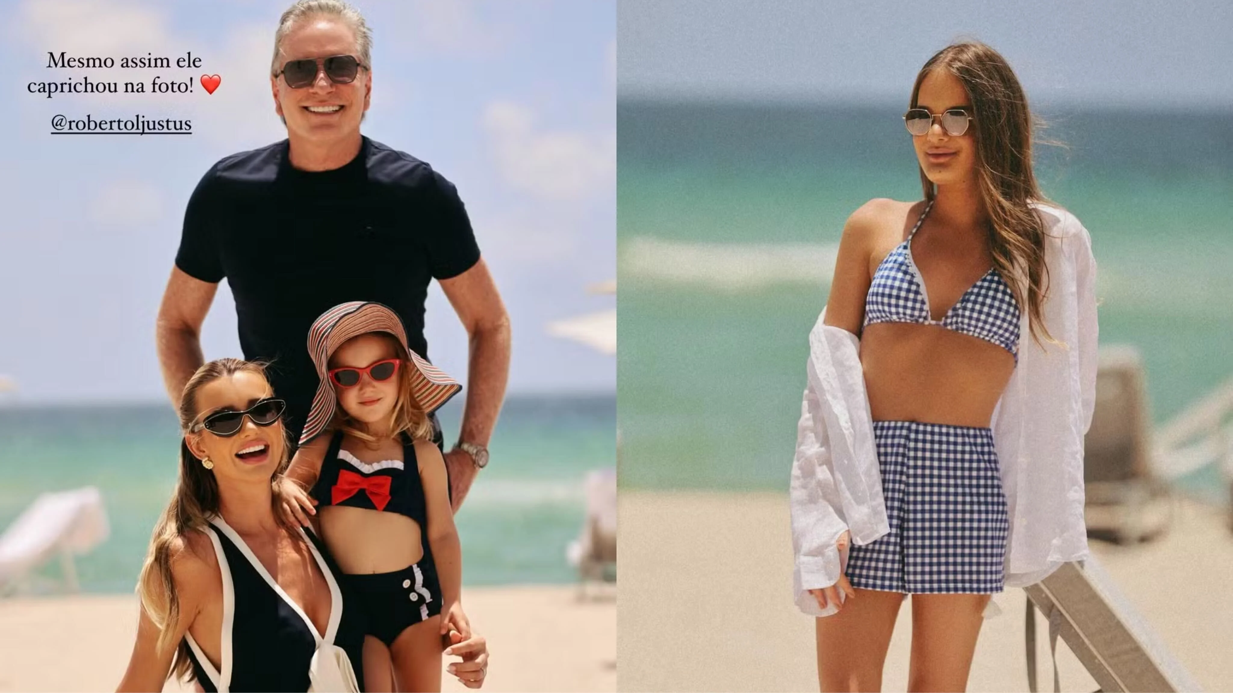 Roberto Justus, Ana Paula Siebert, Vicky e Rafella Justus curtem férias em Miami Reprodução Instagram/ Ana Paula Siebert/ Franklin Maimone