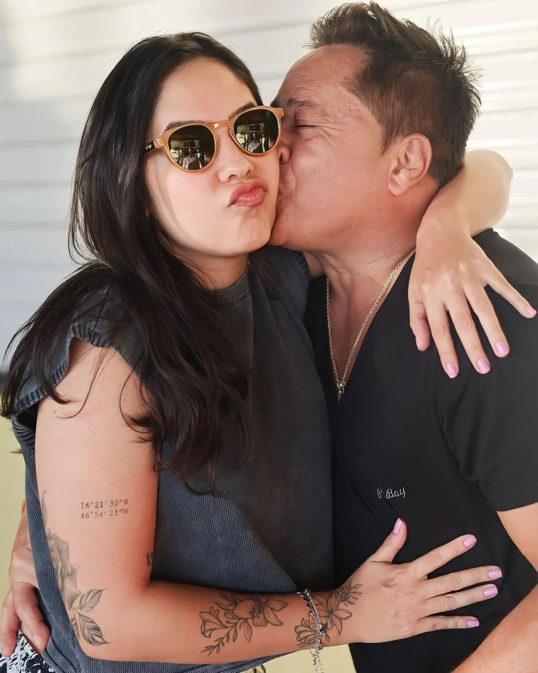 Monyque e o pai, Leonardo Reprodução/Instagram