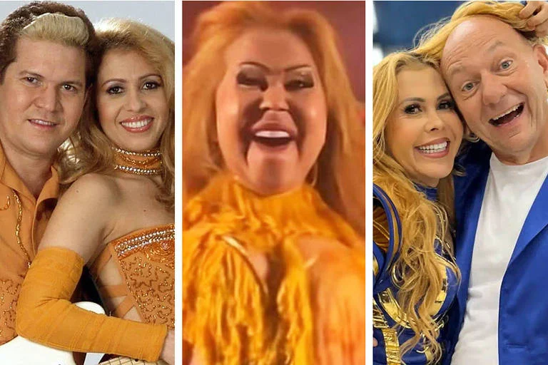 Três fases: Joelma ao lado de Ximbinha; com sequelas da Covid e posando com o empresário Luciano Hang Divulgação