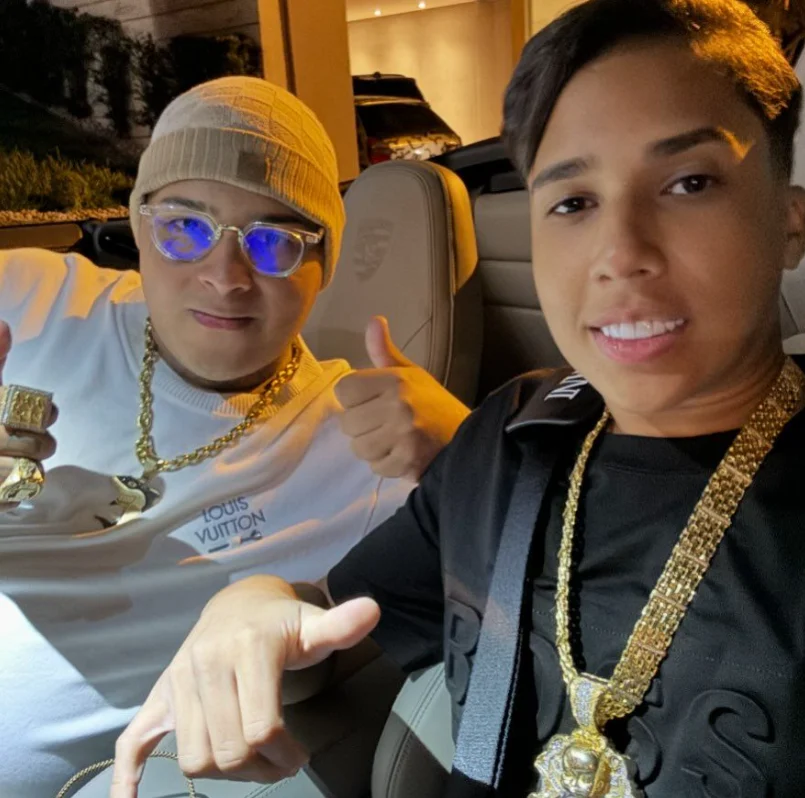 Nino Abravanel com MC Ryan, no Instagram Reprodução