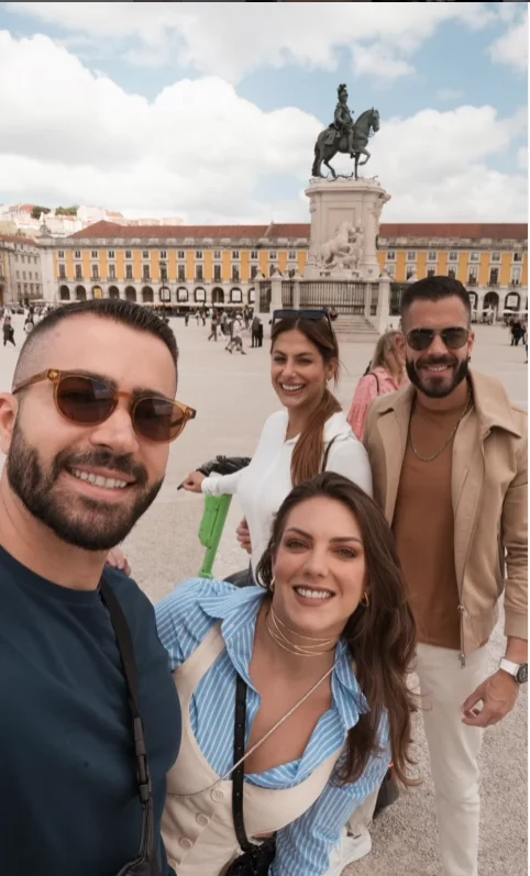 Rafa Marques, Pati Guerra, Mari Gonzales e Pippo Marques em viage à Europa Reprodução/Instagran