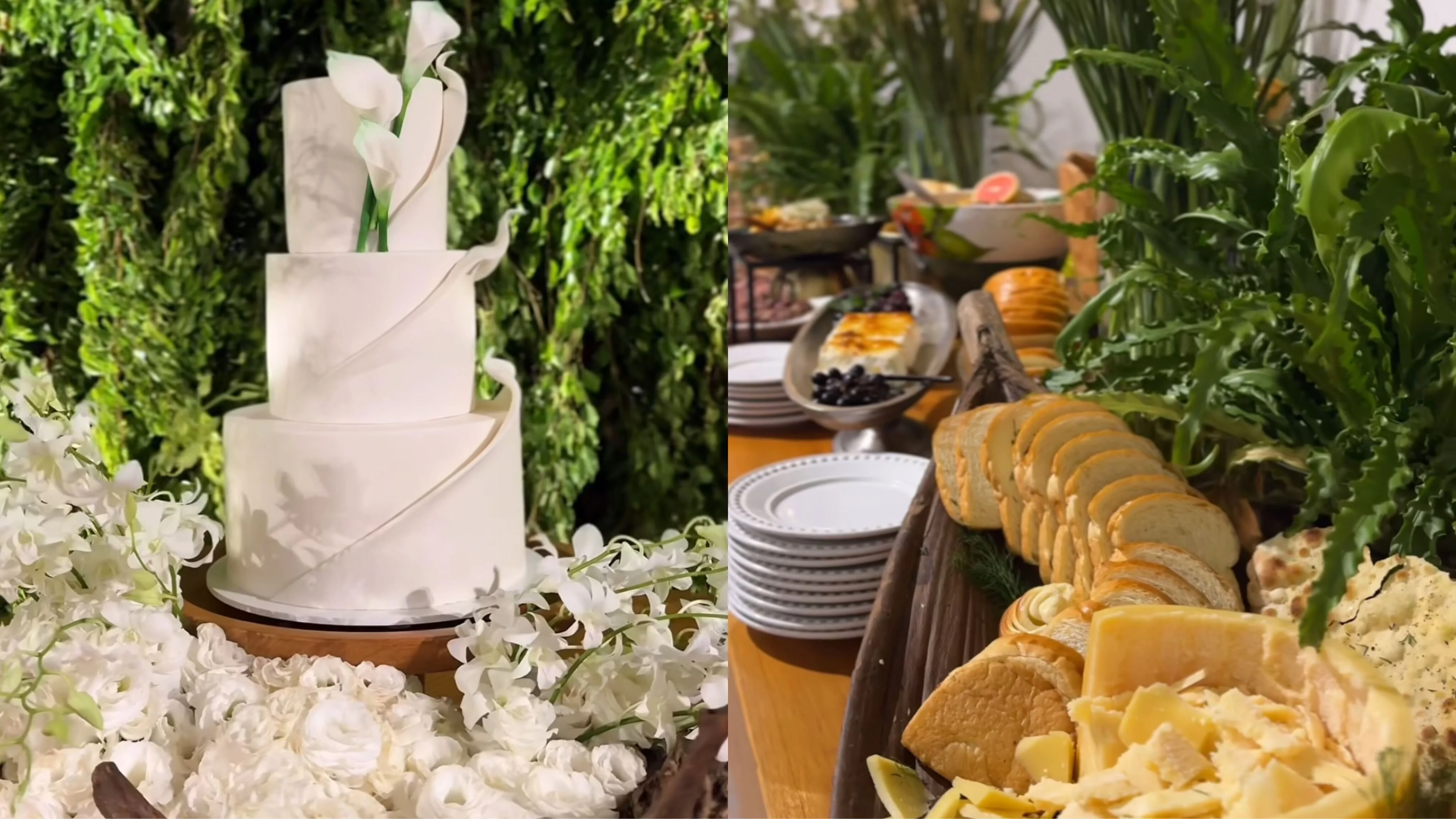 Parte das refeições servidas no casamento Reprodução Instagram - 17.5.2024