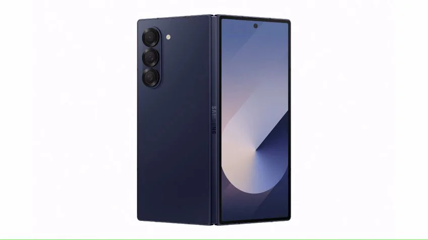 Galaxy Z Fold 6 na cor Azul