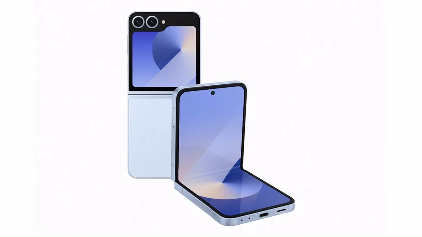 Galaxy Z Flip 6 na cor Azul
