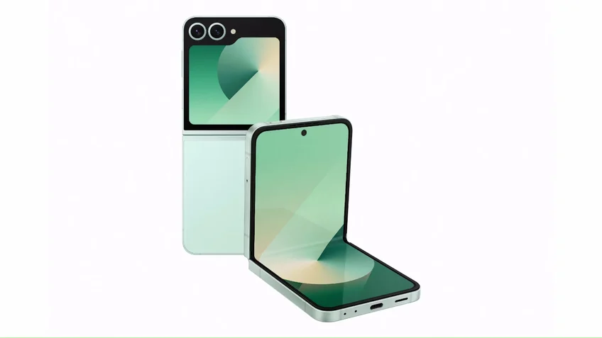 Galaxy Z Flip 6 na cor Verde