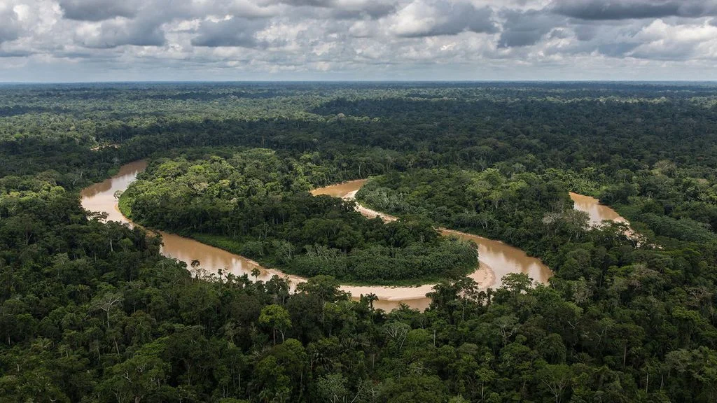 O nível dos rios está mais baixo do que no mesmo período em 2023, e previsão de seca preocupa cientistas (Imagem: USDA Forest Service/NASA)