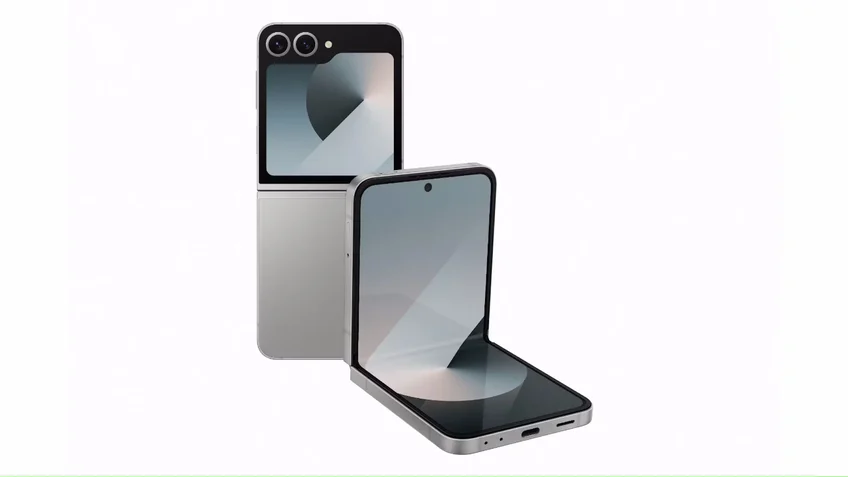 Galaxy Z Flip 6 na cor Titânio ou Prata