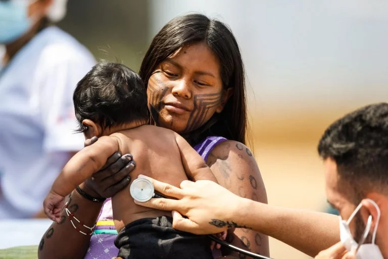 Direitos Humanos - índio - indígenas - saúde indígena - assistência à saúde - Mulheres indígenas - criança indígena - Saúde por todo o Pará” chega a indígenas Kayapó no município de Tucumã