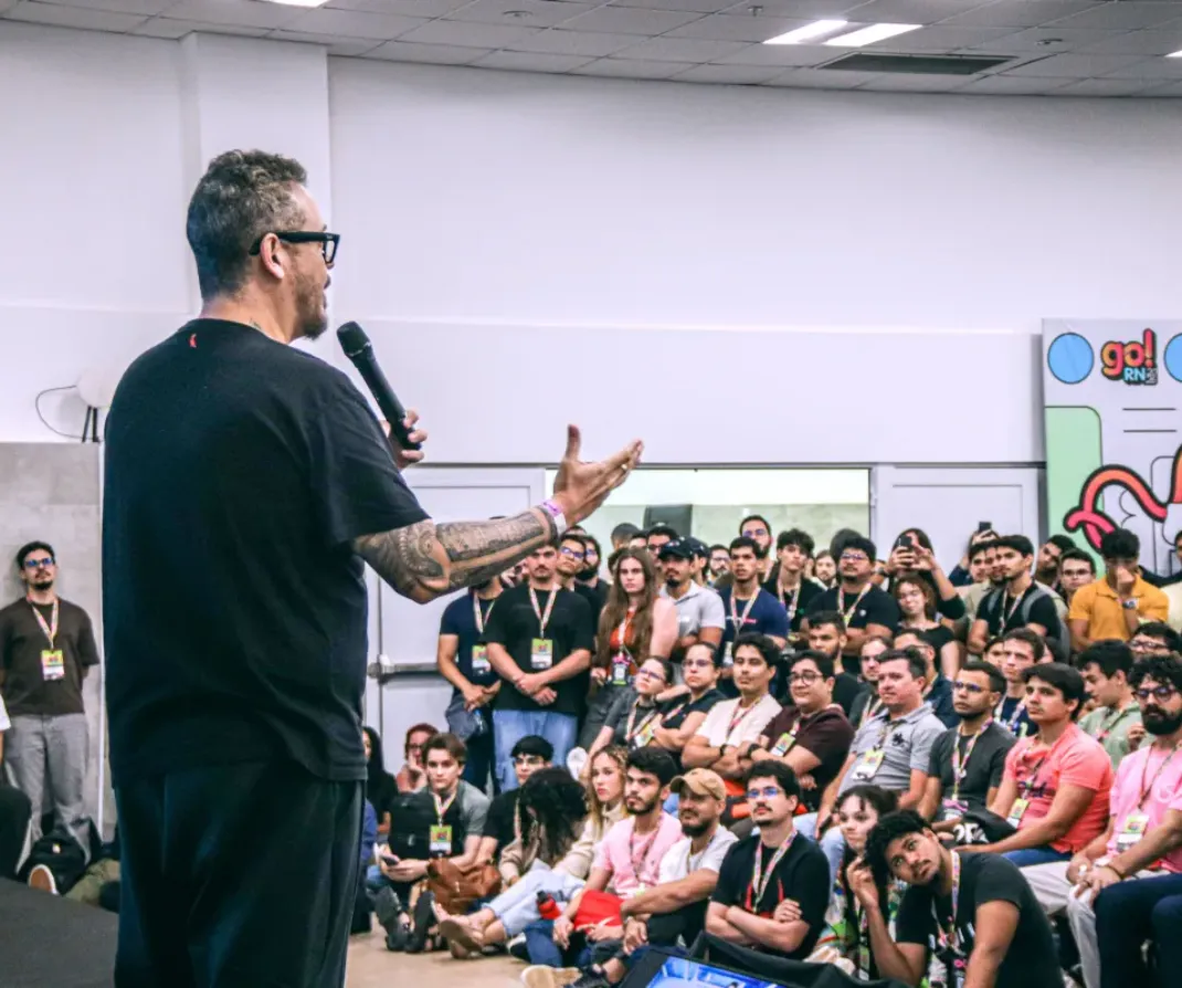 Guanabara destacou a troca entre profissionais, estudantes e empreendedores como parte importante do ecossistema de tecnologia. (Foto: Eduardo Viana)