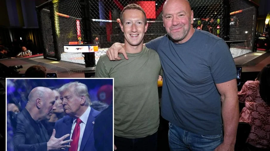 Mark Zuckerberg e Dana White Mark Zuckerberg e Dana White