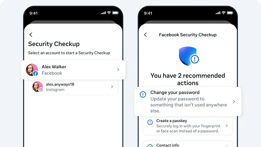 A Meta recomenda ativar 2FA, usar a Verificação de Segurança e habilitar chaves de acesso A Meta recomenda ativar 2FA, usar a Verificação de Segurança e habilitar chaves de acesso