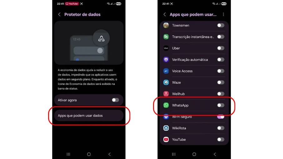 Configuração correta no aparelho evita que a economia de energia interrompa a sincronização Configuração correta no aparelho evita que a economia de energia interrompa a sincronização