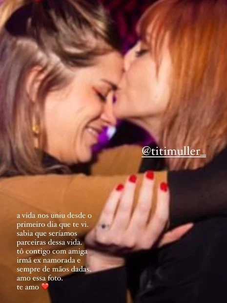 Chega ao fim namoro de Titi Müller e Lívia Lobato%3A 'Parceiras'