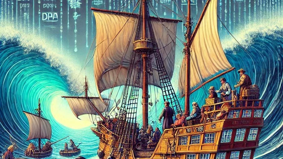 Caravelas, como sempre, buscam tesouros, querem colonizar para explorar Caravelas, como sempre, buscam tesouros, querem colonizar para explorar