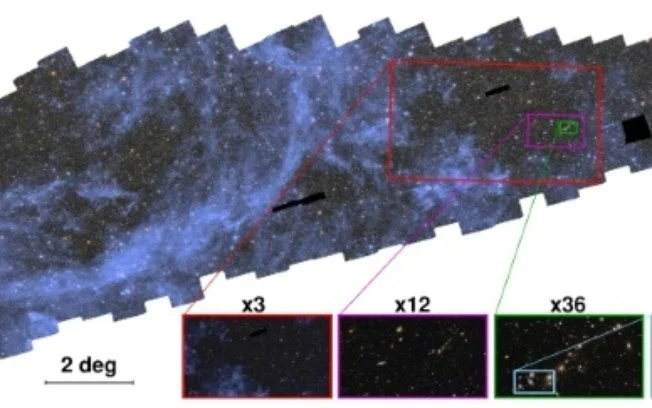 Primeiro fragmento do atlas cósmico do telescópio Euclid, publicado pela ESA em 15 de outubro de 2024 Primeiro fragmento do atlas cósmico do telescópio Euclid, publicado pela ESA em 15 de outubro de 2024