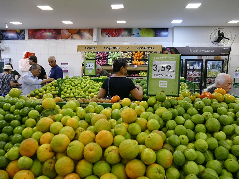Desperdício, feira, alimentos