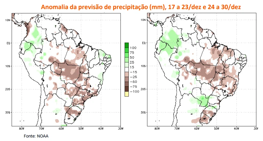 mapa de chuva noaa