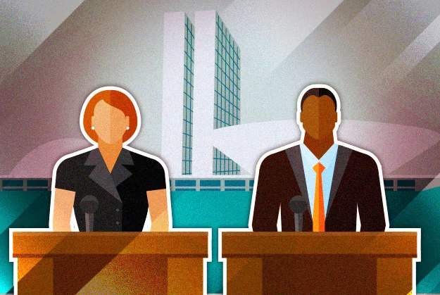 Eleição - Ilustração candidatos aa reeleição