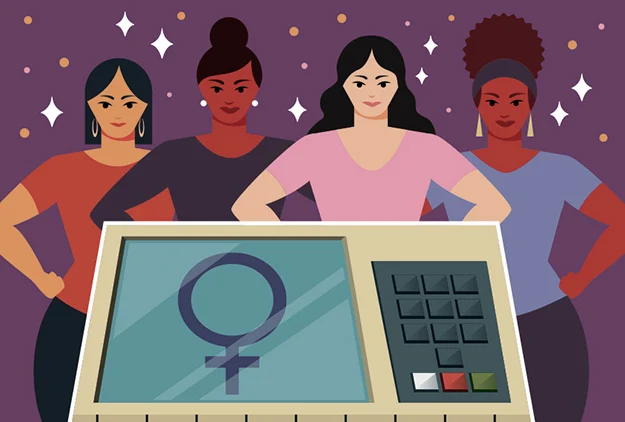 Ilustração mulheres candidatas; candidaturas femininas; eleições mulheres; voto feminino; votos mulheres
