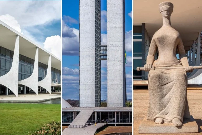 Brasília - Monumentos e Prédios Públicos - Praça dos Três Poderes