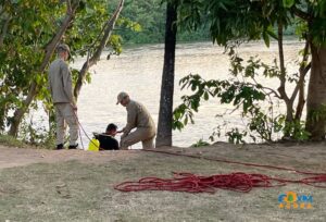Bombeiros retomam as buscas por adolescente desaparecido no rio Taquari