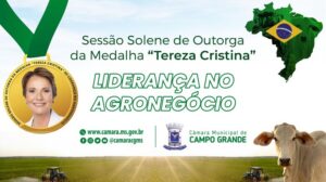 Riedel recebe 'Medalha Tereza Cristina' de Liderança no Agro
