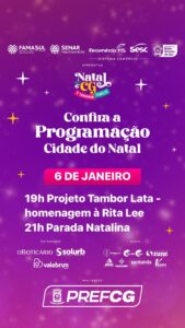 Confira a programação do “Natal de CG é Tamanho Família” da Cidade do Natal deste sábado (06)