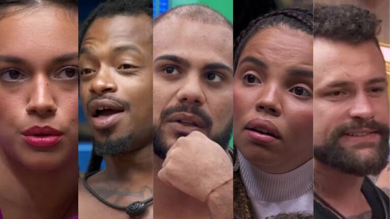 BBB 24: Alane, Luigi, Marcus, Pitel e Vinicius estão no paredão; vote