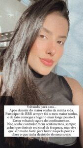 Jovem diz ter desistido de participação no Big Brother Brasil 24