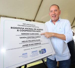 Gerson Claro entrega obra de pavimentação e acesso à Cooperalfa em Sidrolândia