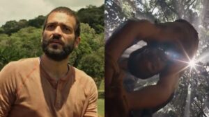 Humberto Carrão ficou pendurado por 9 horas para cena de 'Renascer'