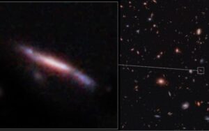 James Webb mostra que várias galáxias do universo jovem eram alongadas