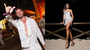 Mari Gonzalez e Jonas Sulzbach beijam outros em festa de réveillon