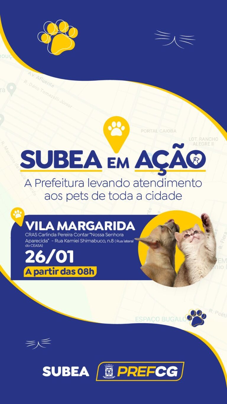 Primeiro Subea em Ação do ano, leva atendimento veterinário a Vila Margarida nesta sexta-feira (26)